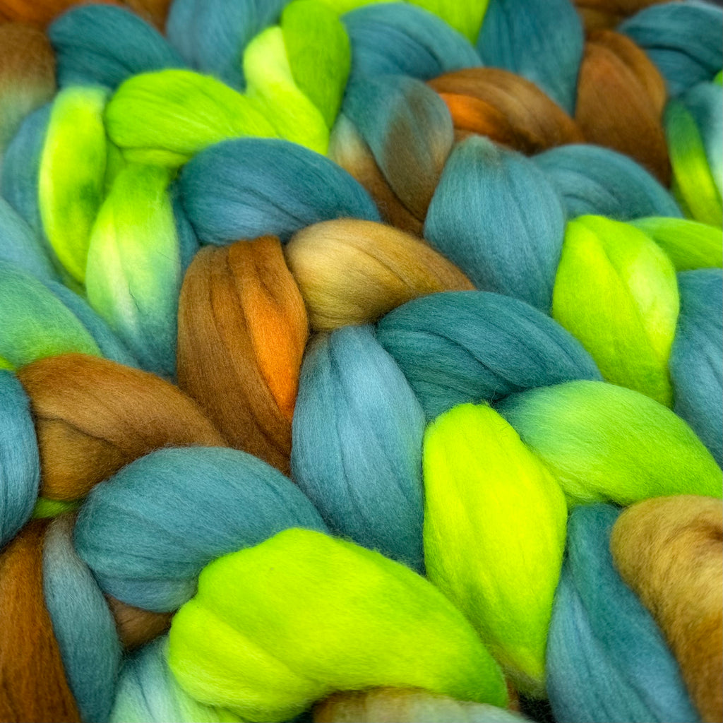 Hand-dyed Merino Combed Top Roving Crooked Creek