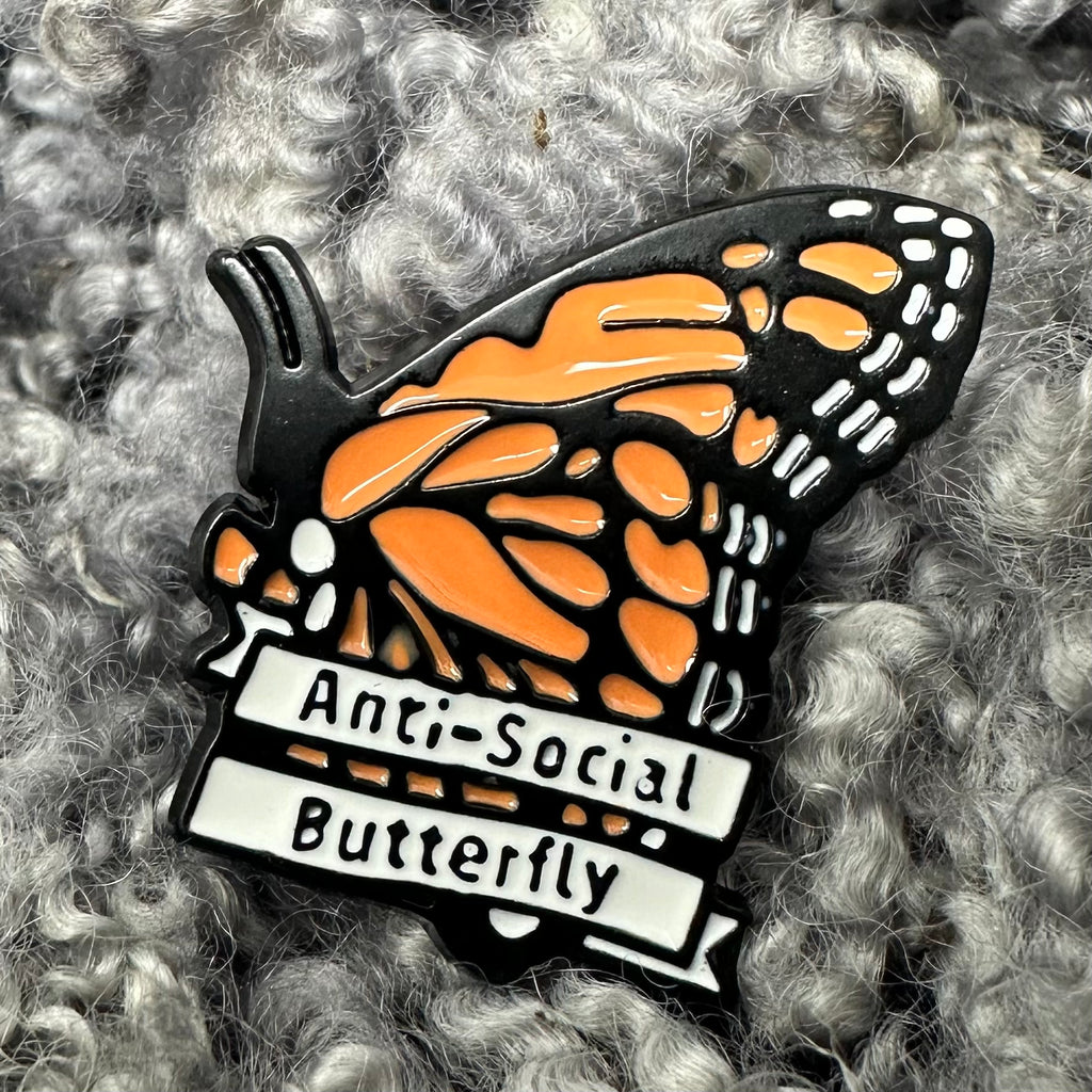 Antisocial Butterfly Pin Flair