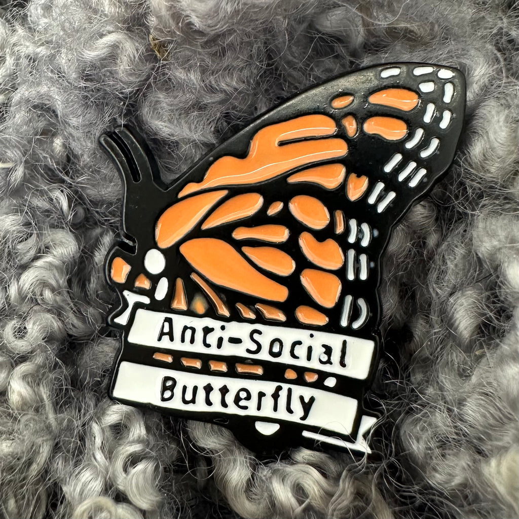 Antisocial Butterfly Pin Flair