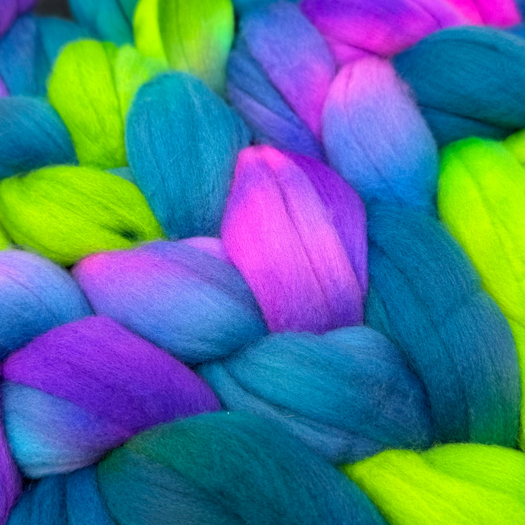 Hand-dyed Merino Combed Top Roving Season of the Witch
