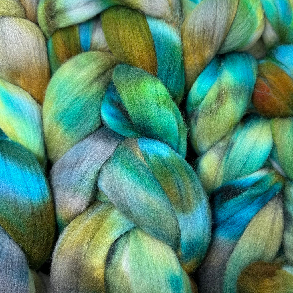 American Targhee wool top spinning fiber Pictured Rocks