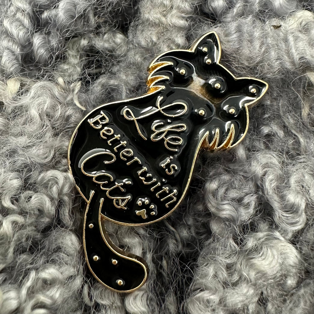 Life With Cats Pin Flair