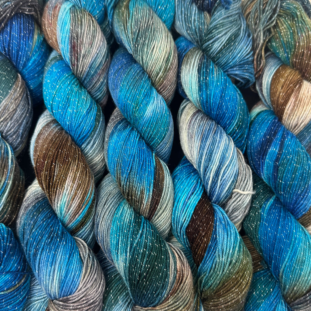 Figment sparkly sock yarn Salty Beach