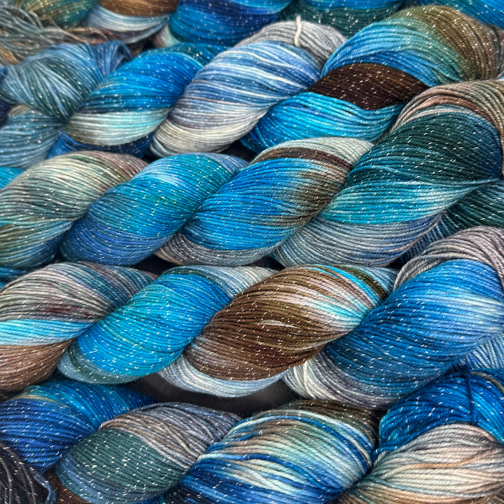 Figment sparkly sock yarn Salty Beach