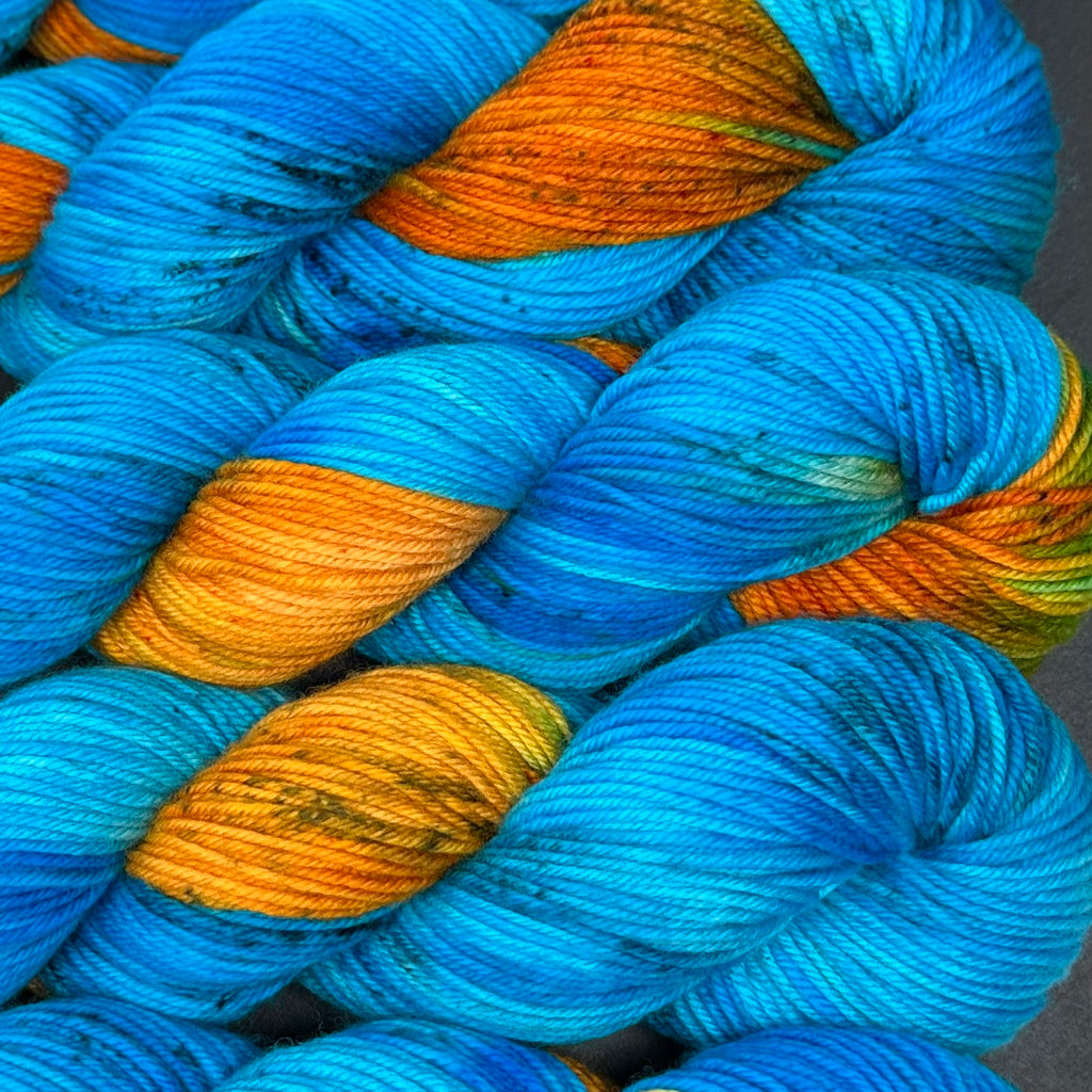 Still heavy DK to light worsted Go Fish