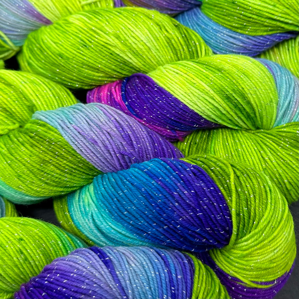 Figment sparkly sock yarn White Album Ob-la-di,Ob-la-da