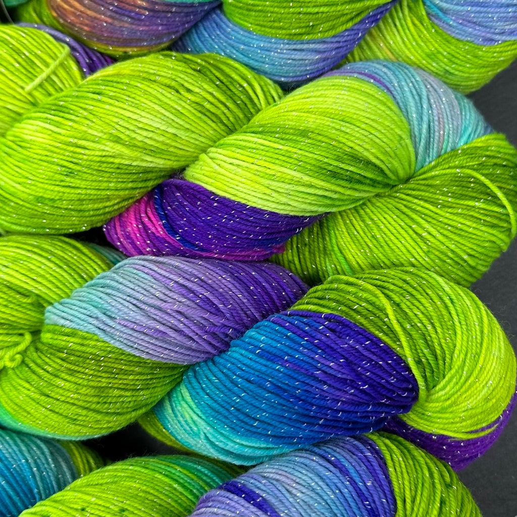 Figment sparkly sock yarn White Album Ob-la-di,Ob-la-da