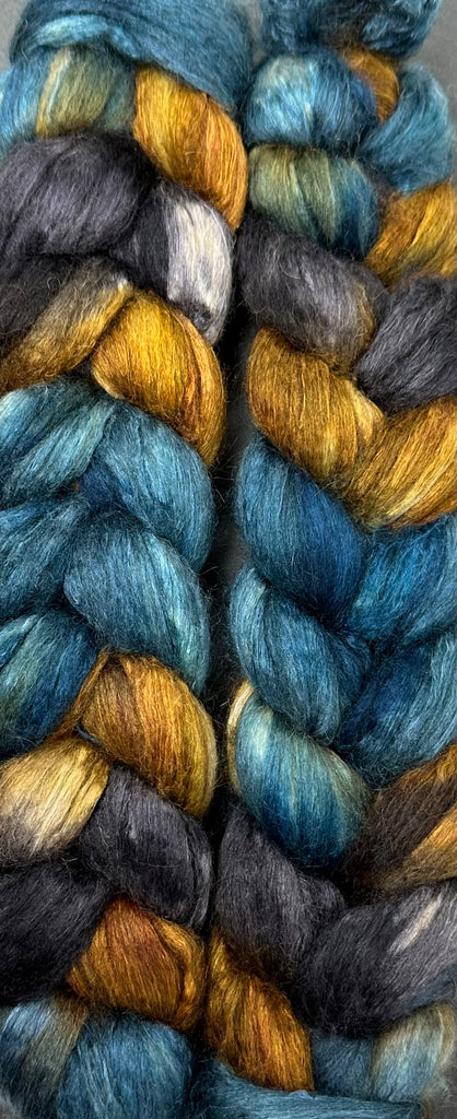Baby Camel Tussah Silk combed top Driftwood
