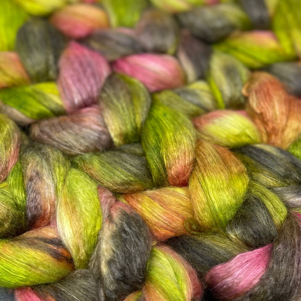 Baby Camel Tussah Silk combed top Tea Rose