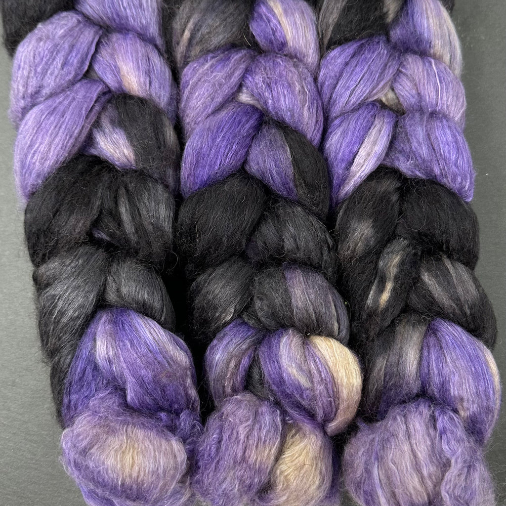 Baby Camel Tussah Silk combed top Dark Crystal