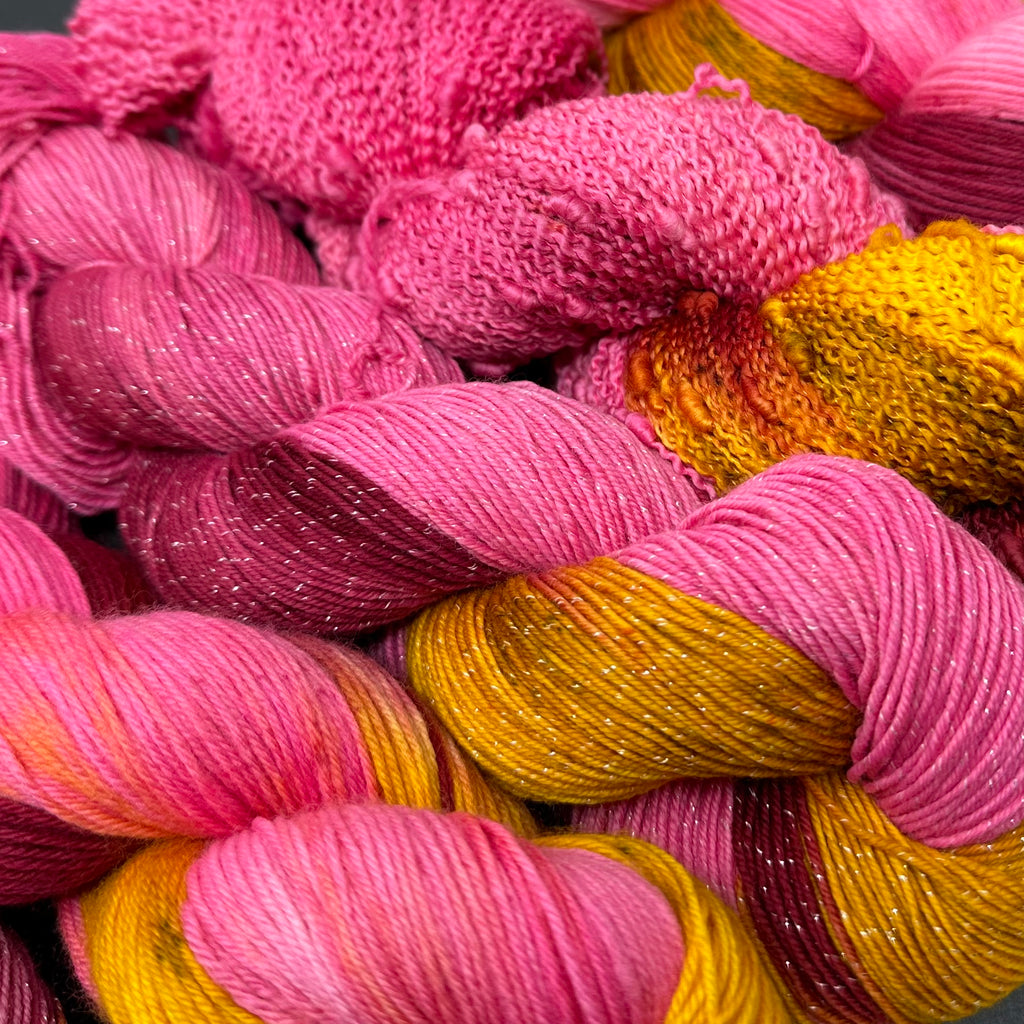 Figment sparkly sock yarn Cindy Lou Who