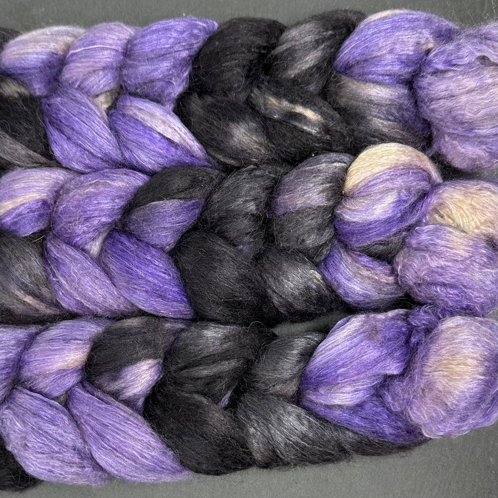 Baby Camel Tussah Silk combed top Dark Crystal