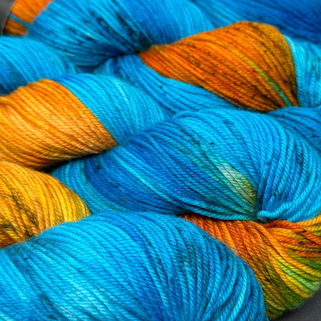 Still heavy DK to light worsted Go Fish