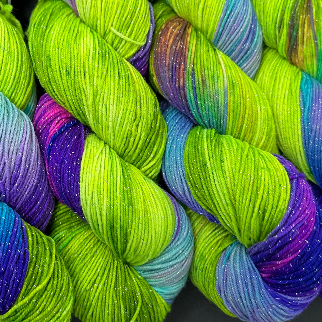 Figment sparkly sock yarn White Album Ob-la-di,Ob-la-da