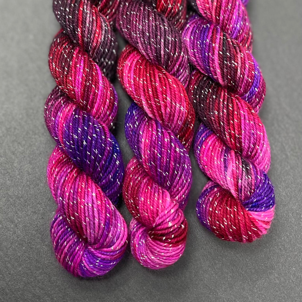 70 yard sock yarn mini skein Loves Me