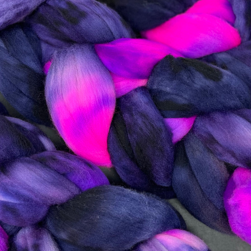 American Targhee wool spinning fiber Twilight Time