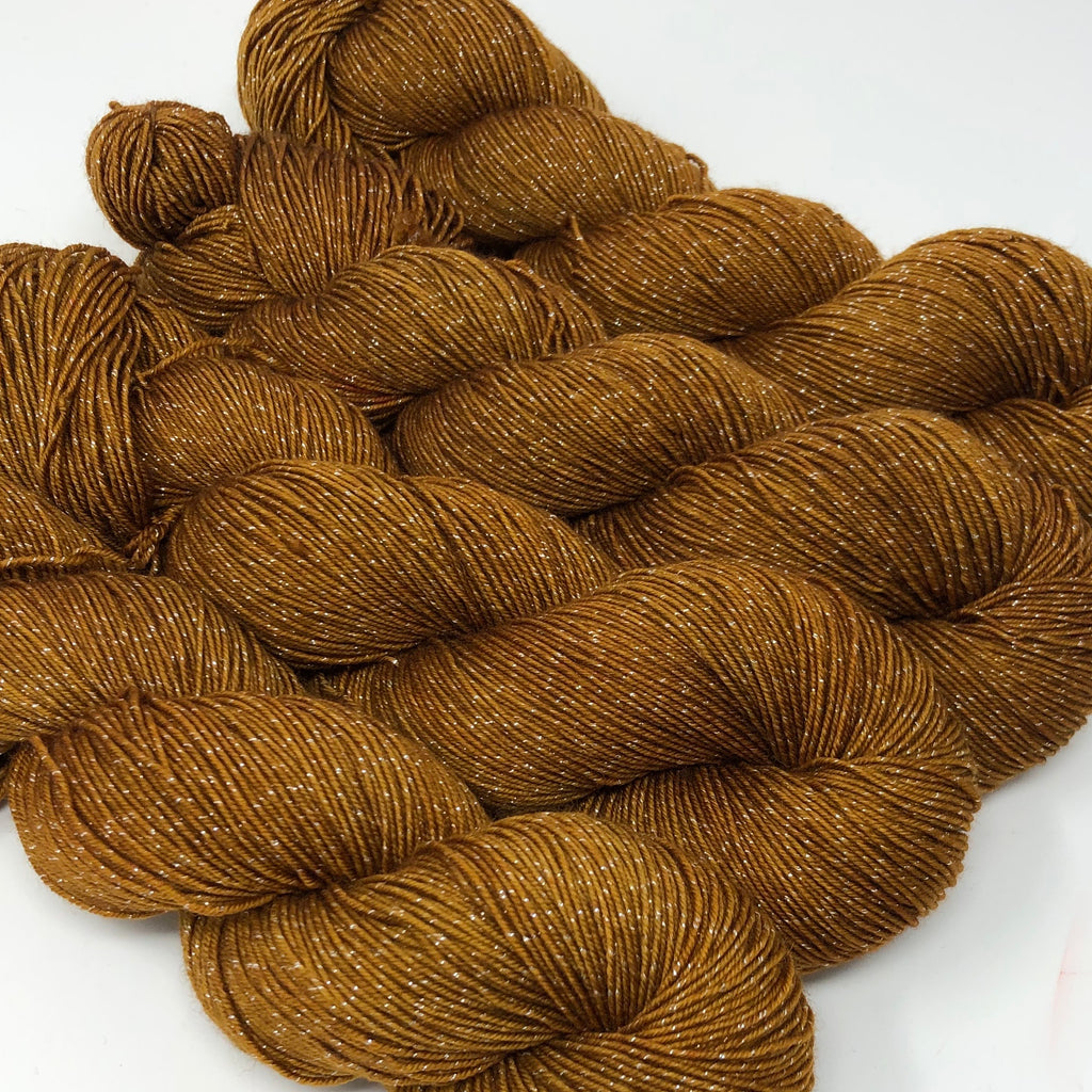 Figment sparkly sock yarn Caramel