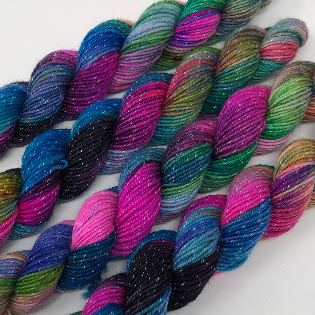 70 yard sock yarn mini skein Venom