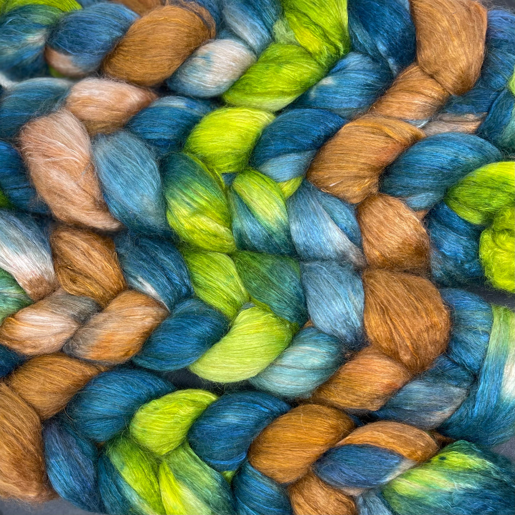 Baby Camel Tussah Silk combed top Crooked Creek