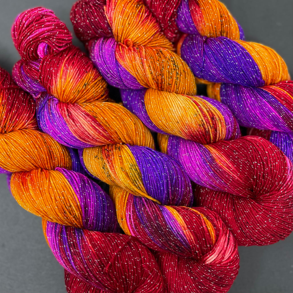 Figment sparkly sock yarn Voodoo Woman