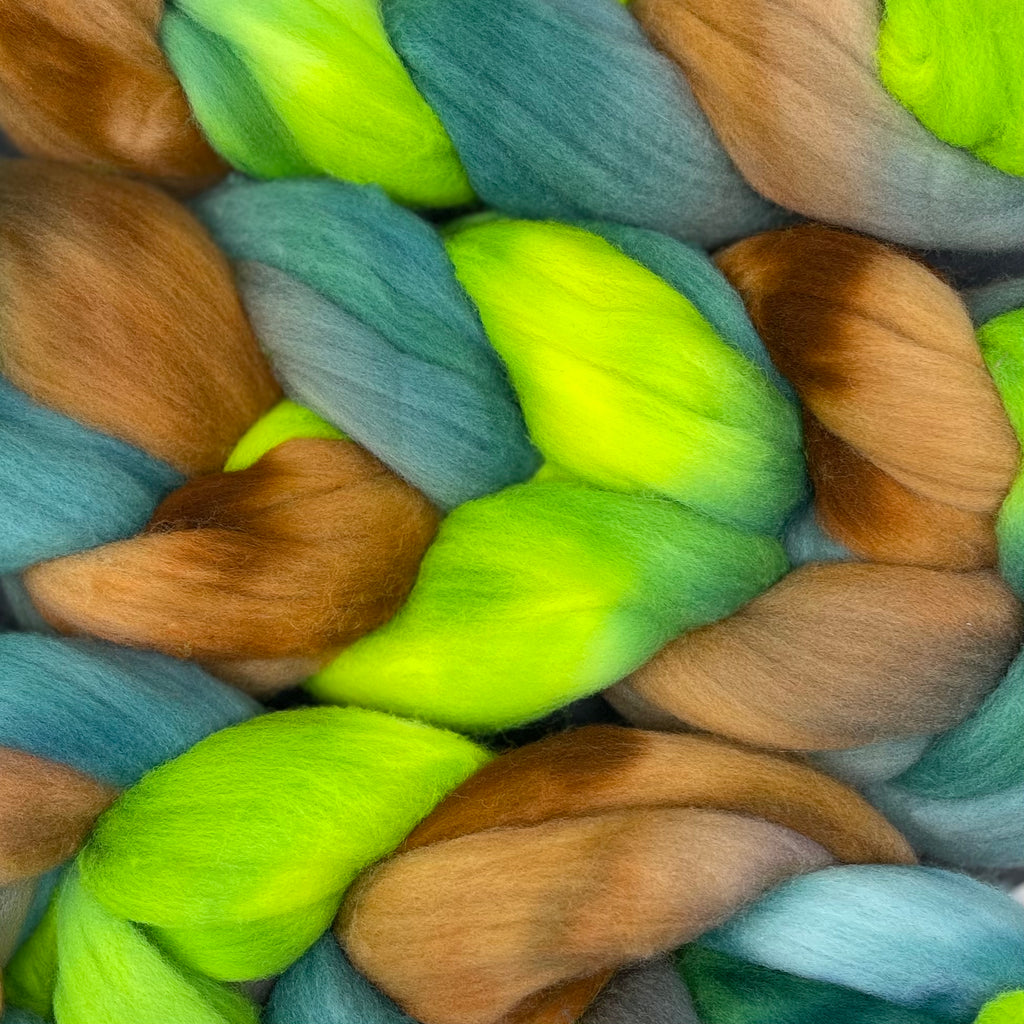 American Targhee wool top spinning fiber Crooked Creek