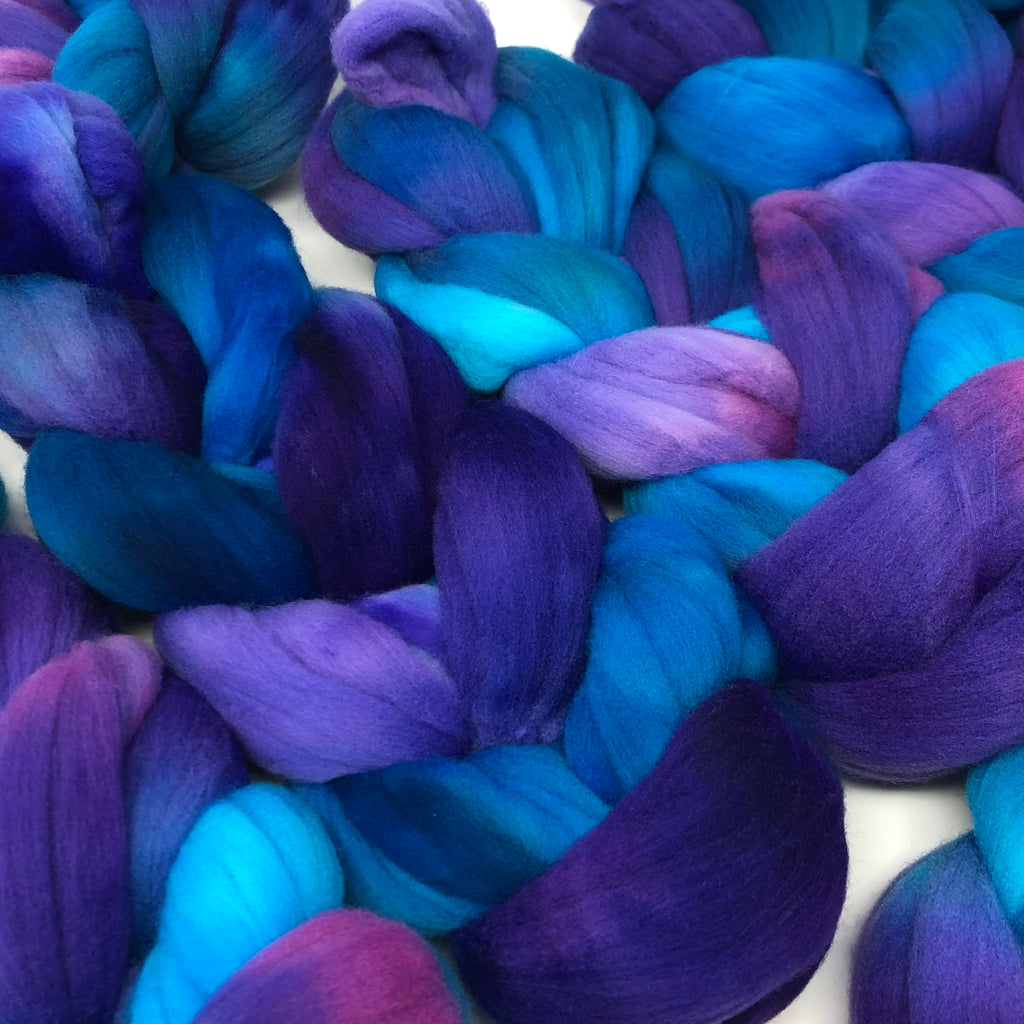 American Targhee wool top spinning fiber Galaxy