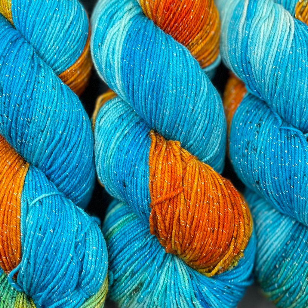 Figment sparkly sock yarn Go Fish