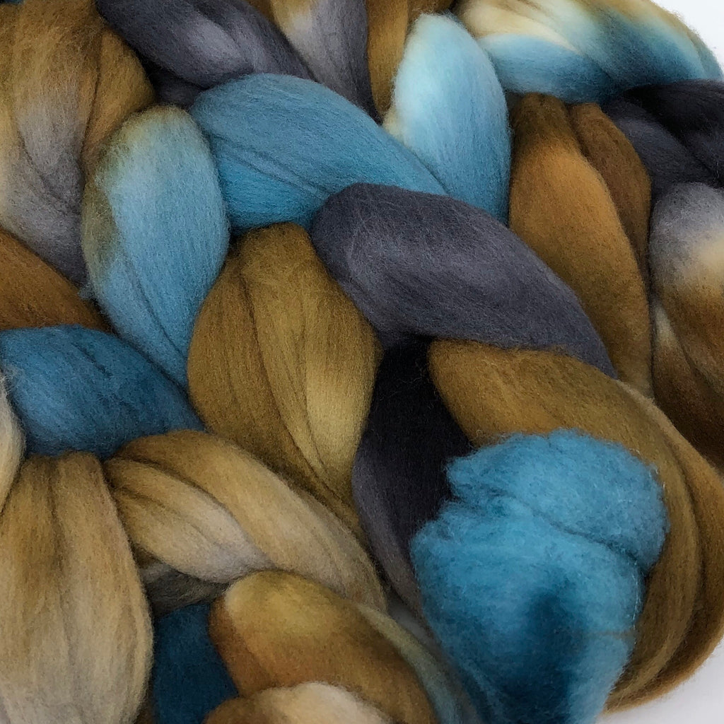 American Targhee combed top spinning fiber Driftwood