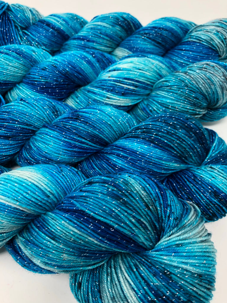 Figment sparkly sock yarn Aquamarine