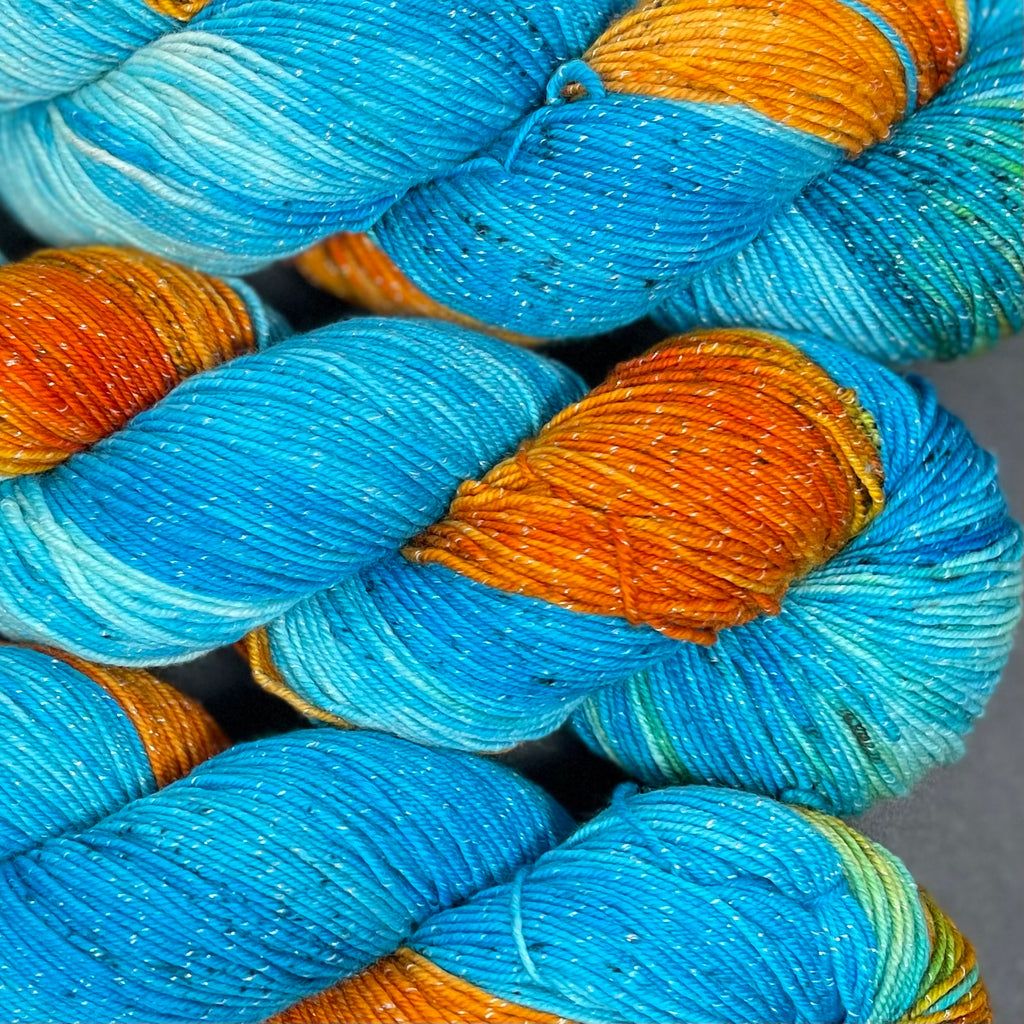 Figment sparkly sock yarn Go Fish