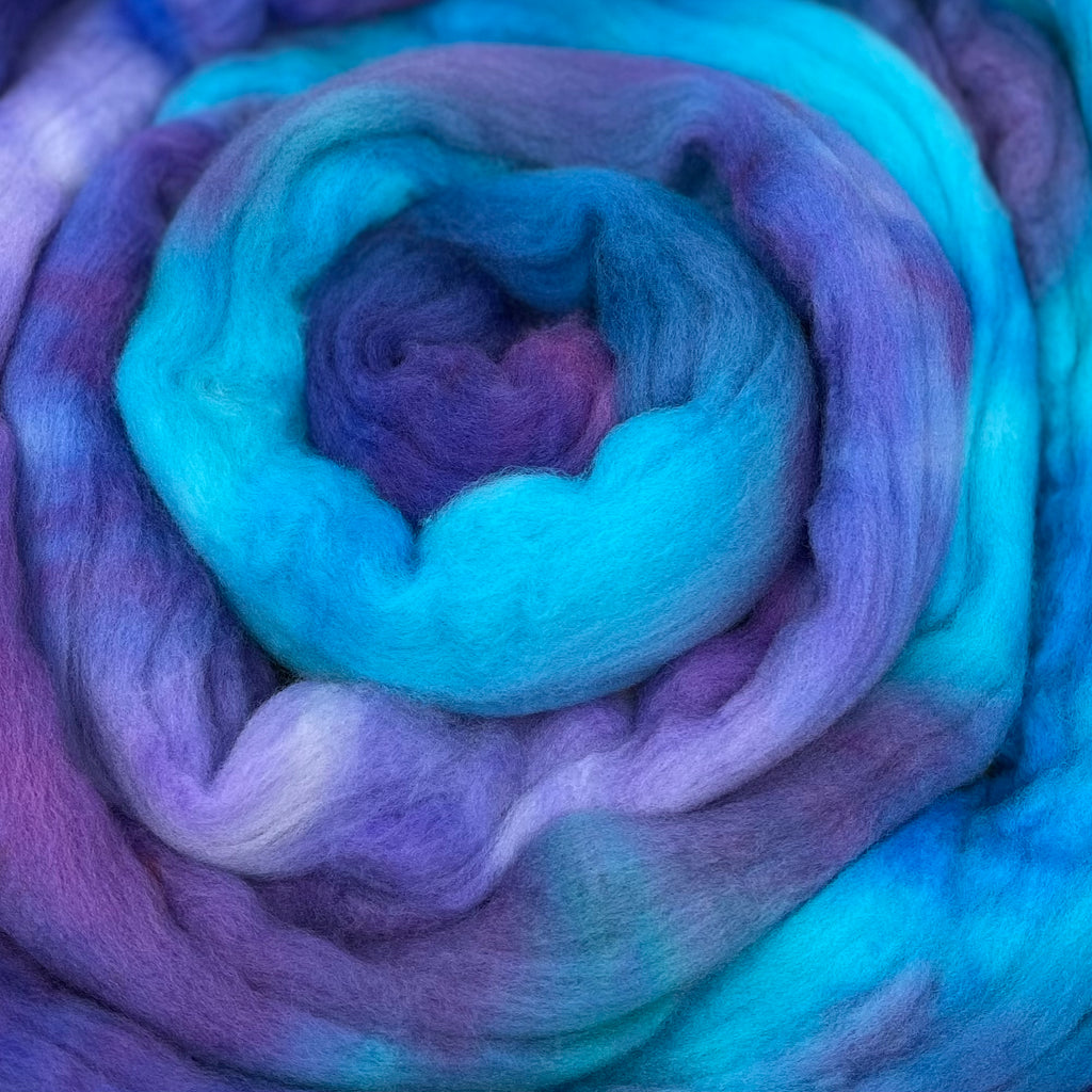 Organic Polwarth combed top Galaxy