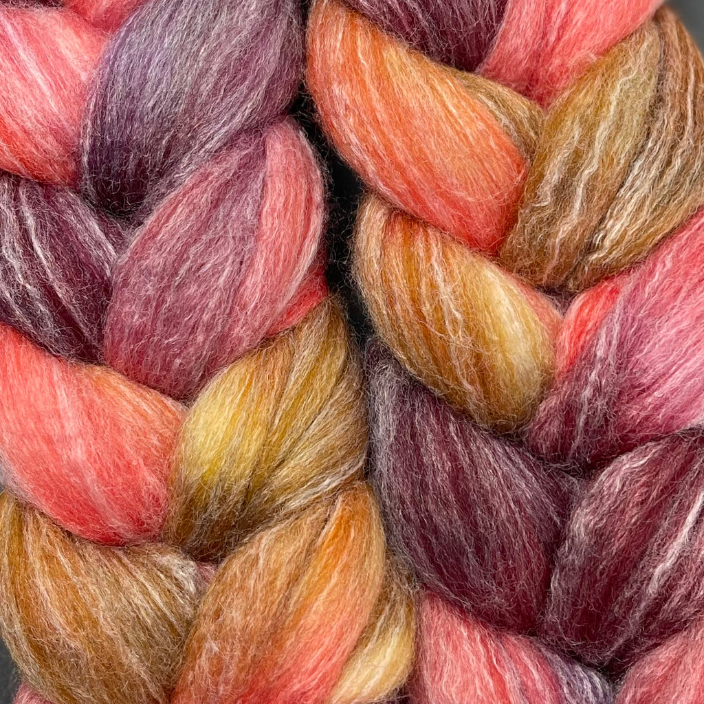 Merino Bamboo Spinning Fiber Candy Apple