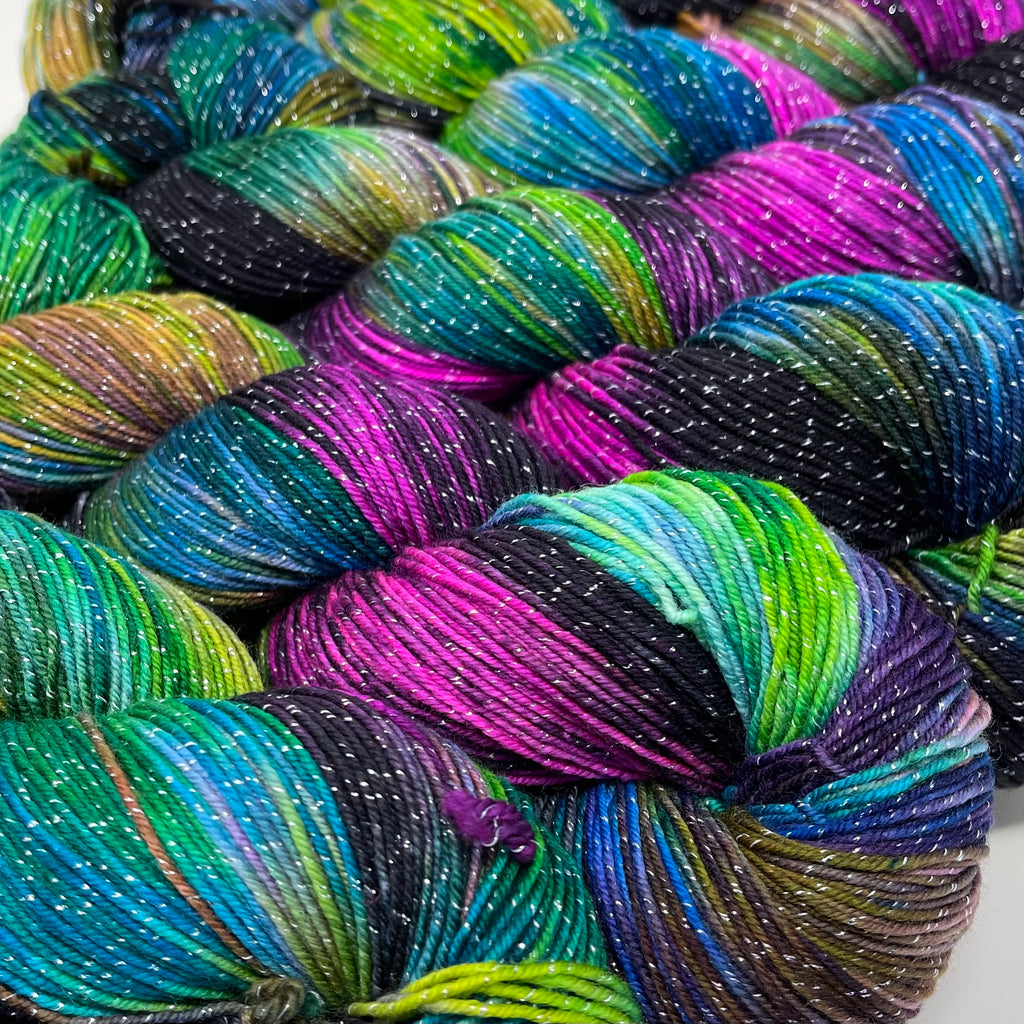 Figment sparkly sock yarn Venom