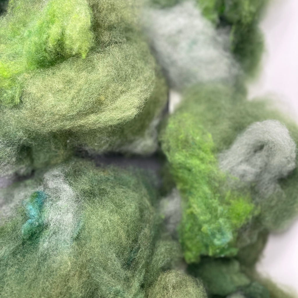 Dark Green 2nds Unicorn Floof cloud for spinning, felting, crafting