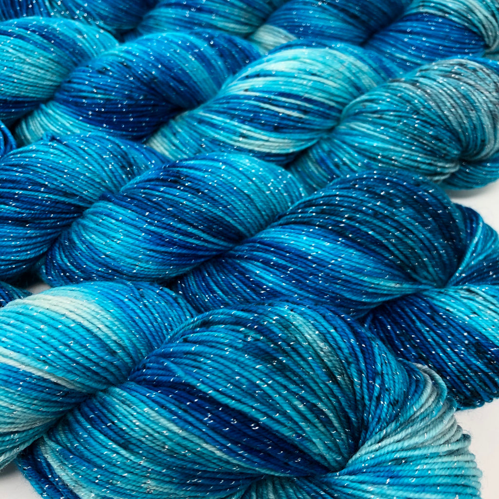 Figment sparkly sock yarn Aquamarine