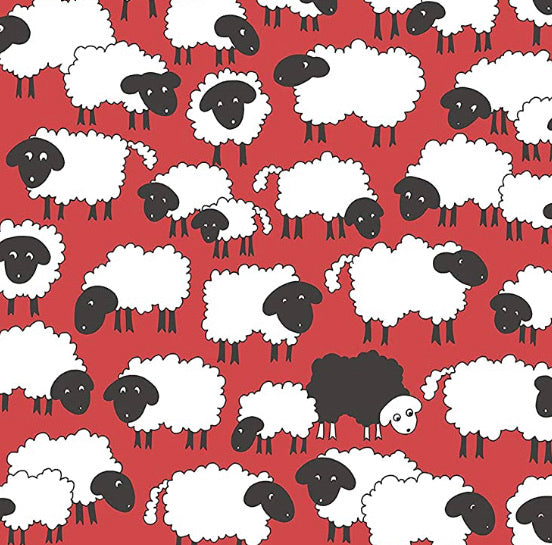 Ulster Weavers Baa-Baa red cotton tea towel