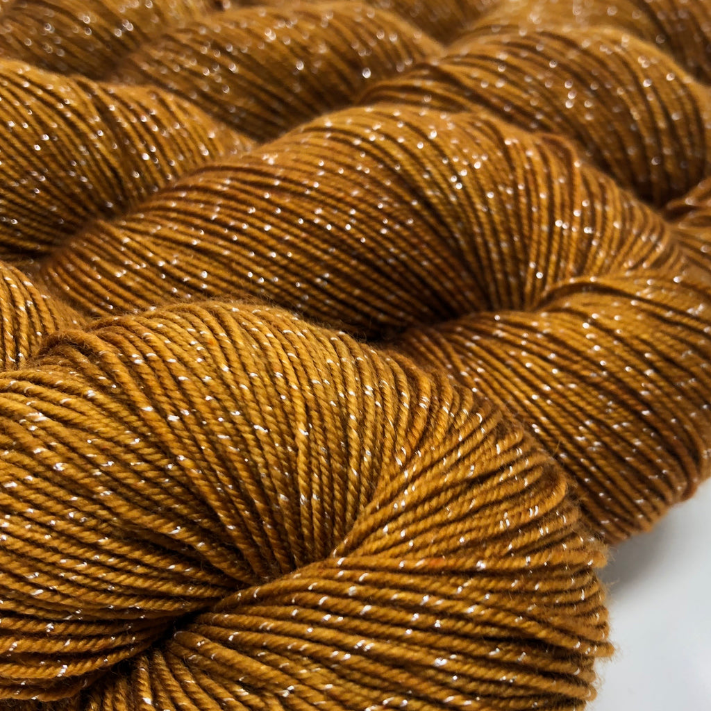 Figment sparkly sock yarn Caramel