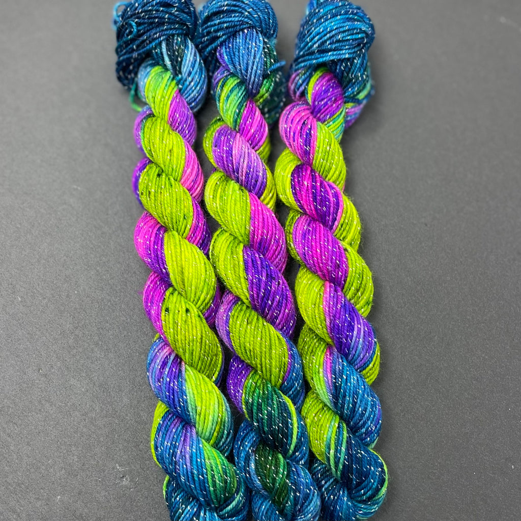 70 yard sock yarn mini skein Season of the Witch