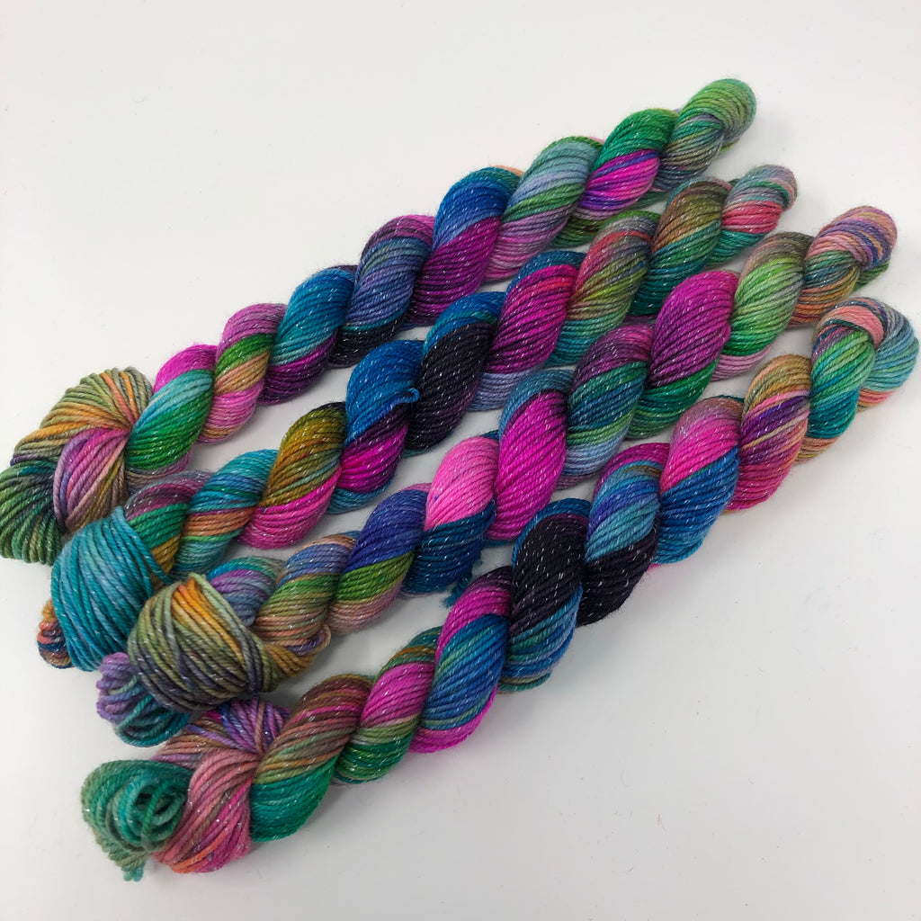 70 yard sock yarn mini skein Venom
