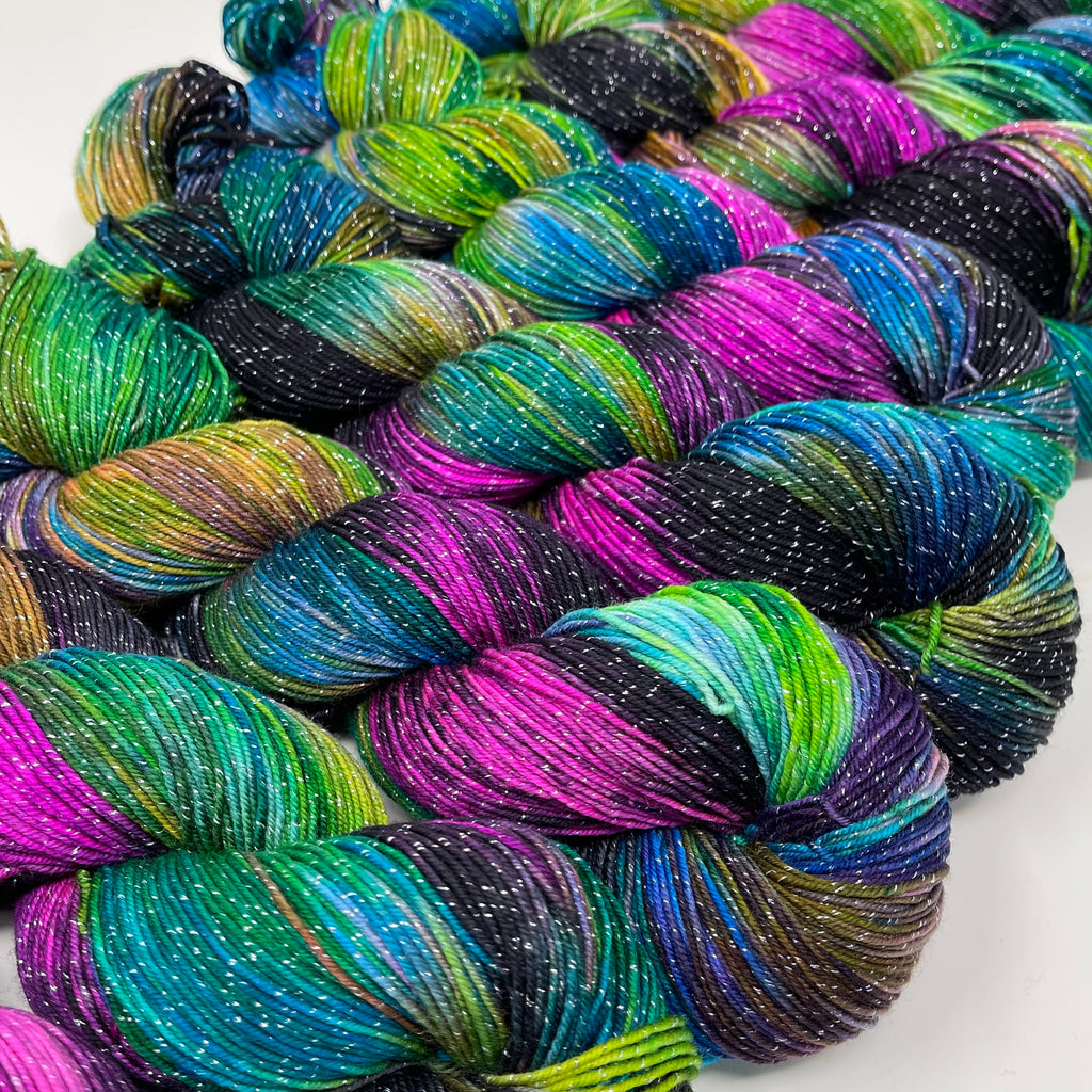 Figment sparkly sock yarn Venom