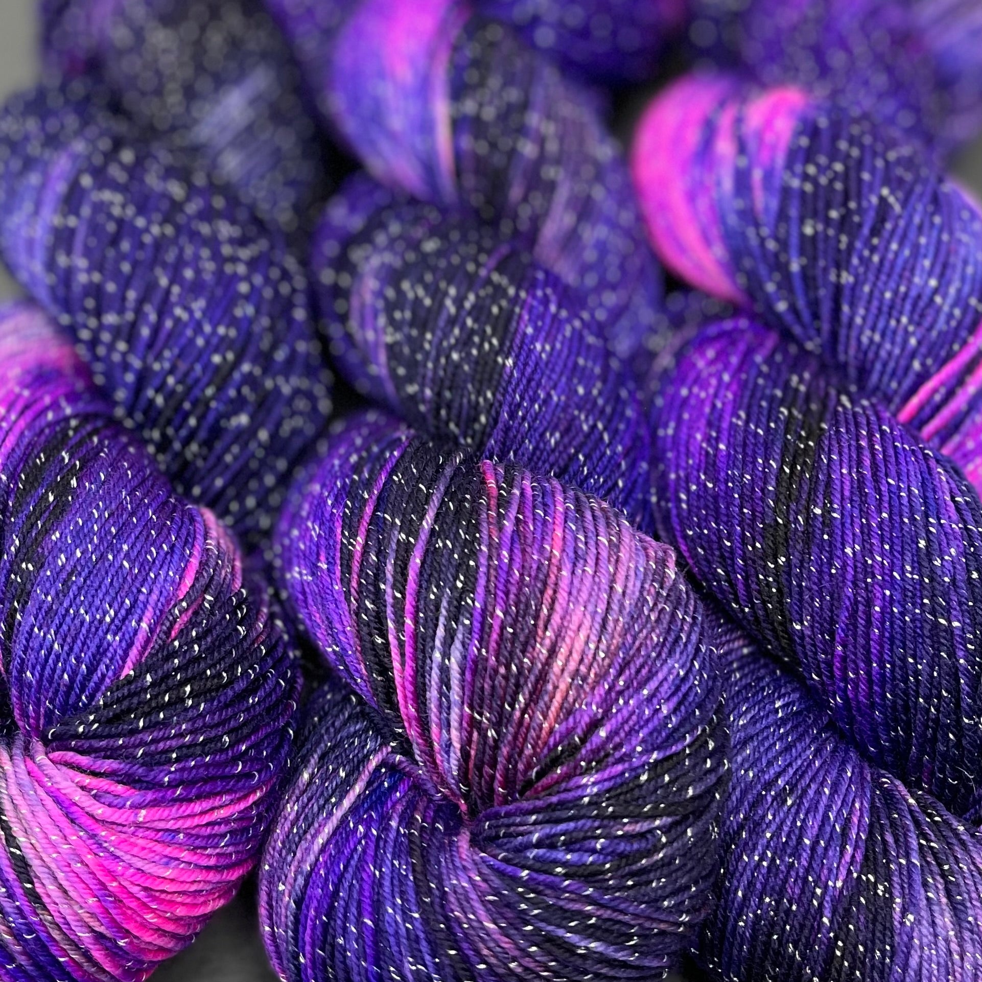 Figment sparkly sock yarn Starry Night – Deep Dyed Yarns