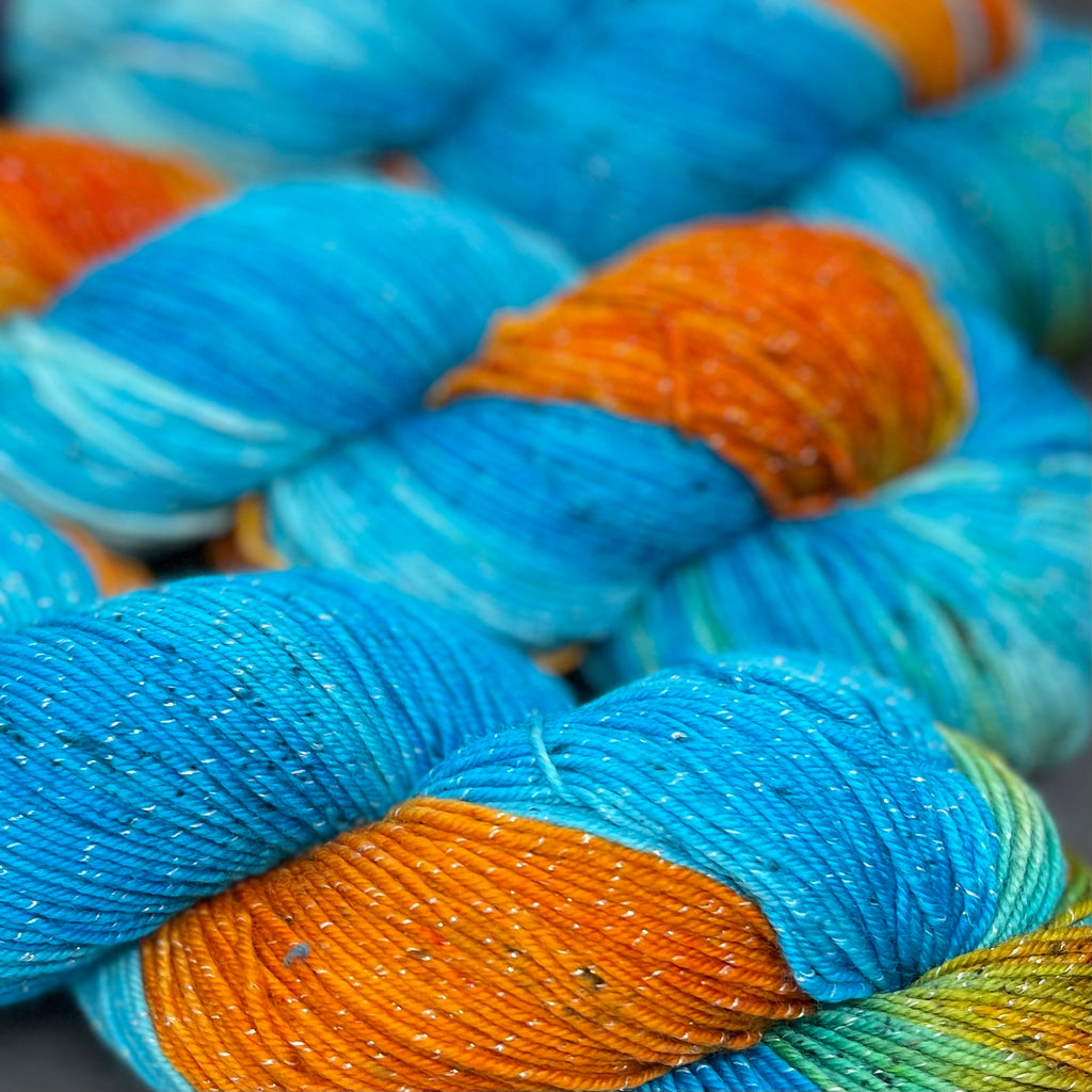 Figment sparkly sock yarn Go Fish