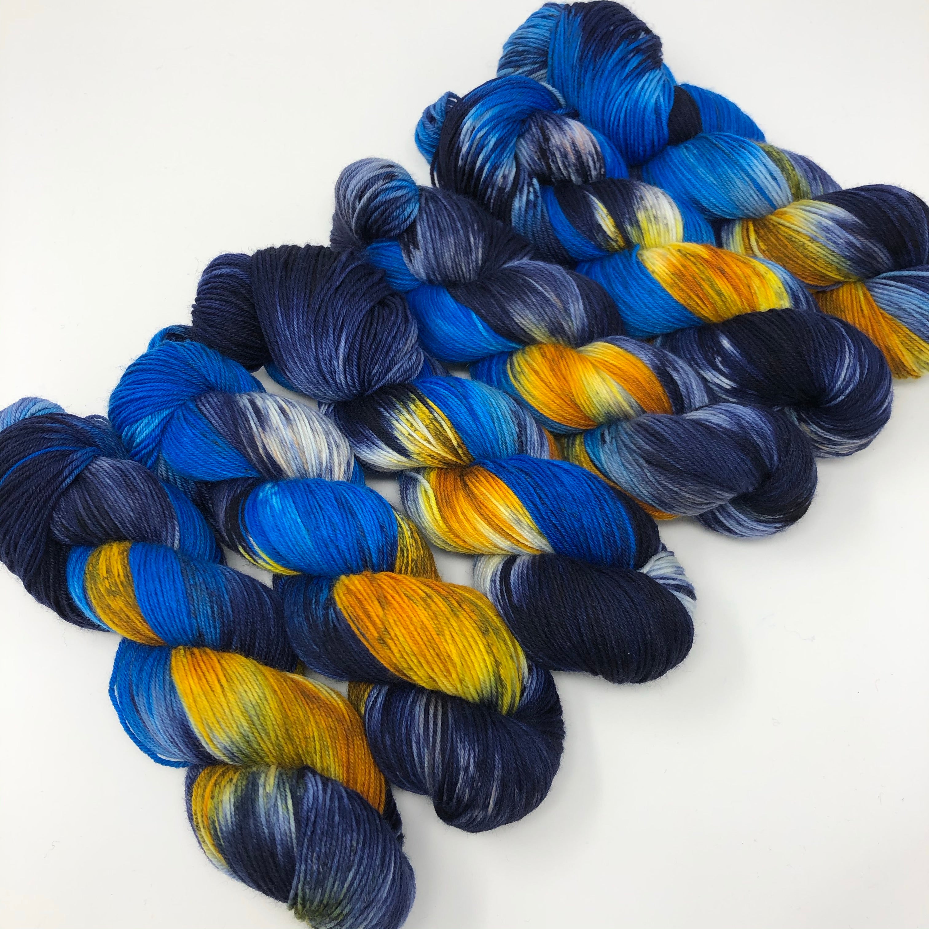 Figment sparkly sock yarn Starry Night – Deep Dyed Yarns