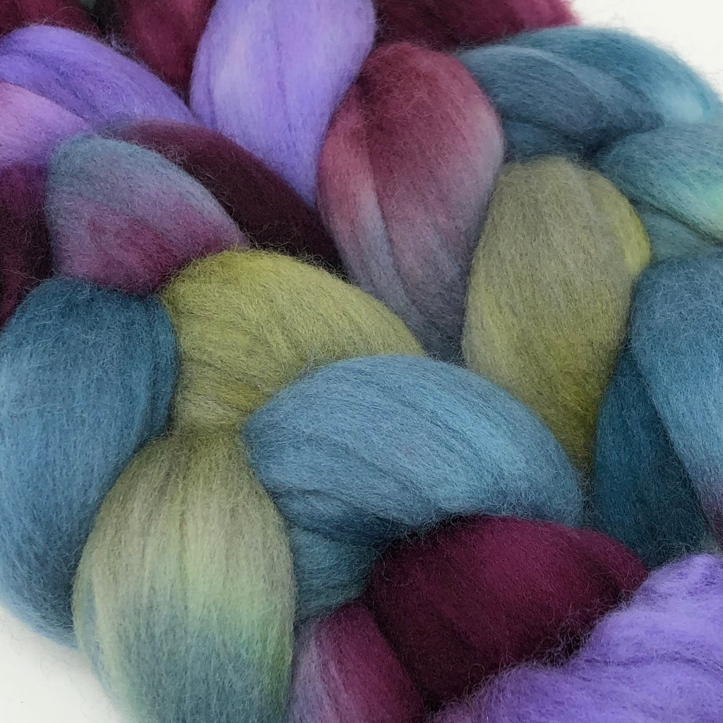 Hand-dyed Merino Combed Top Roving Kodiak